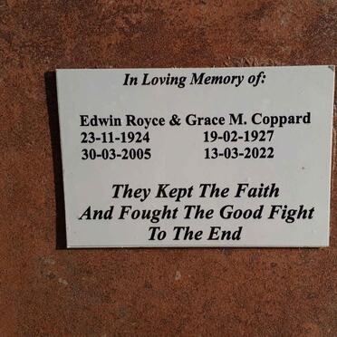 COPPARD Edwin Royce 1924-2005 &amp; Grace M. 1927-2022