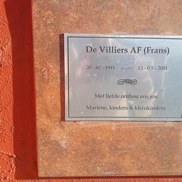 VILLIERS A.F., de 1941-2001