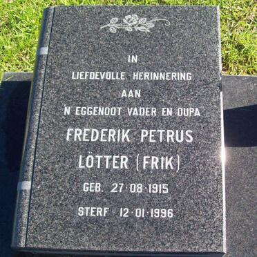KEMP Frederik Petrus Lotter 1915-1996 &amp; Susara Madeleine ALBERTS 1923-2006