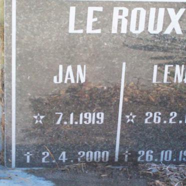 ROUX Jan, le 1919-2000 &amp; Lenie 1929-1995