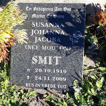 SMIT Susanna Johanna Jacoba nee MOUTON 1919-2009