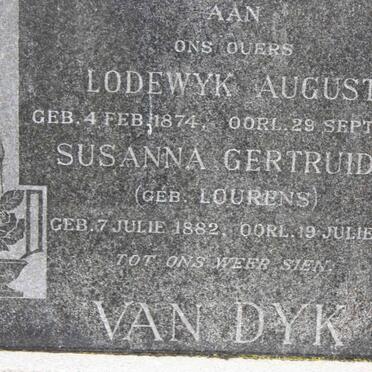 DYK Lodewyk Ernst, van1984-1940 &amp; Susanna Gertruida LOURENS 1882-1961