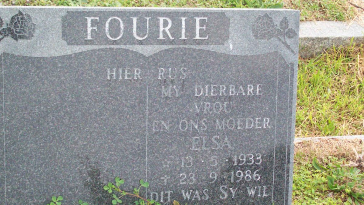 FOURIE Elsa 1933-1986