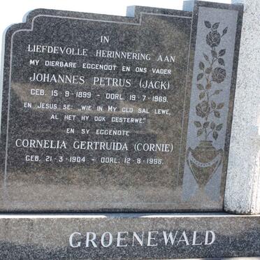 GROENEWALD Johannes Petrus 1899-1969 &amp; Cornelia Gertruida 1904-1998