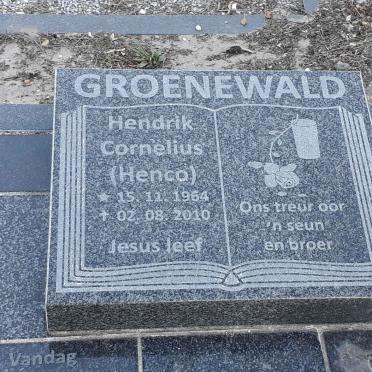 GROENEWALD Hendrik Cornelius 1964-2010