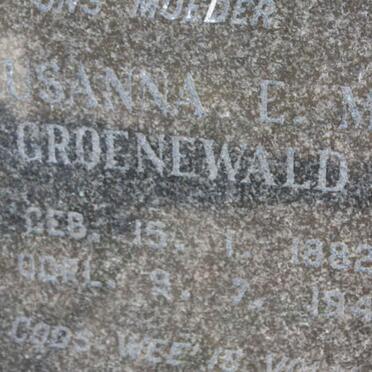 GROENEWALD Susanna E.M. 1882-1949 	