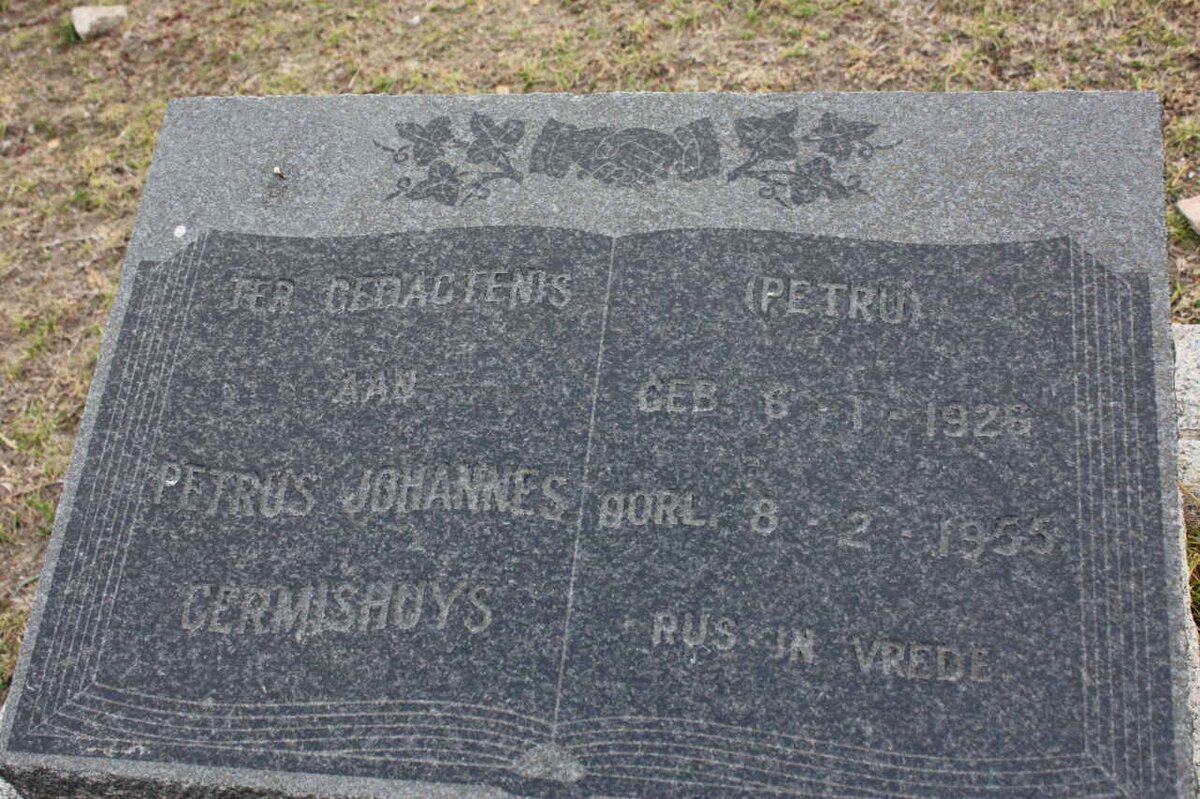 GERMISHUYS Petrus Johannes 1925-1955