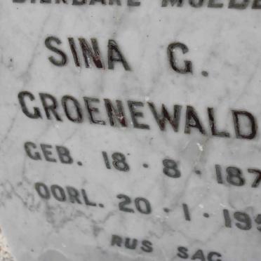 GROENEWALD Sina G. 1872-1956