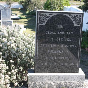 GROENEWALD C.H. 1896-1969 &amp; Susanna E. nee LOURENS 1900-1982
