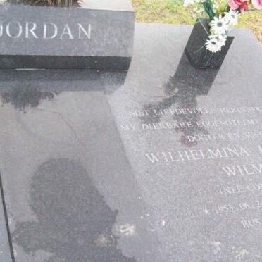 JORDAN Wilhelmina Johanna nee CONRADIE 1953-1999