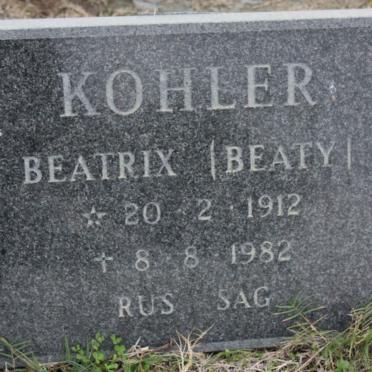 KOHLER Beatrix 1912-1982