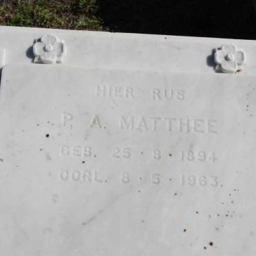 MATTHEE P.A. 1894-1963