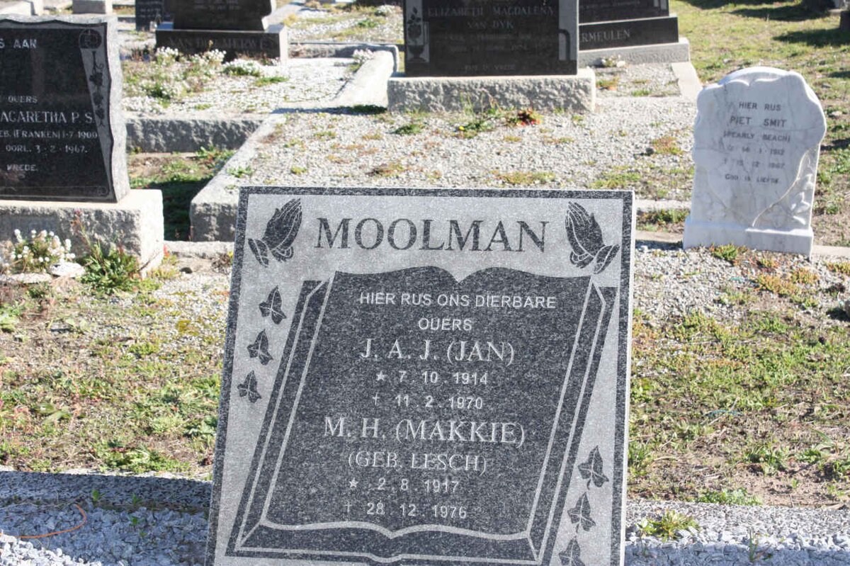 MOOLMAN J.A.J. 1914-1970 &amp; M.H. LESCH 1917-1976