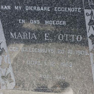 OTTO Maria E. nee GELDENHUYS 1909-1969