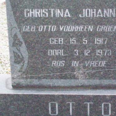 OTTO Christina Johanna voorheen GROENEWALD nee OTTO 1917-1973