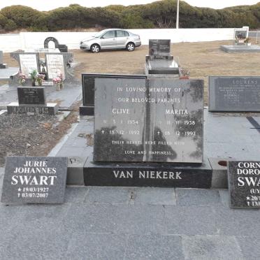 SWART Jurie Johannes 1927-2007 &amp; Cornelia Dorothea 1926-2019 :: VAN NIEKERK Clive 1954-1992 &amp; Marita 1958-1992