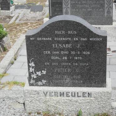 VERMEULEN Pieter C. 1905-1987 &amp; Elsabé J. VAN DYK 1906-1970
