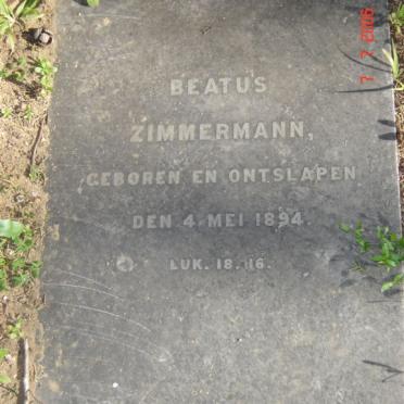 ZIMMERMANN Beatus 1894-1894