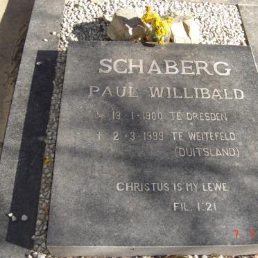 SCHABERG Paul Willibrand 1900-1999