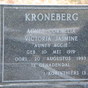 KRONEBERG Agnes Cornelia Victoria Jasmine 1919-1993