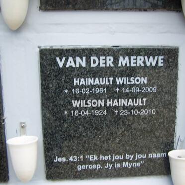 MERWE Wilson Hainault, van der 1924-2010 :: VAN DER MERWE Hainault Wilson 1961-2009