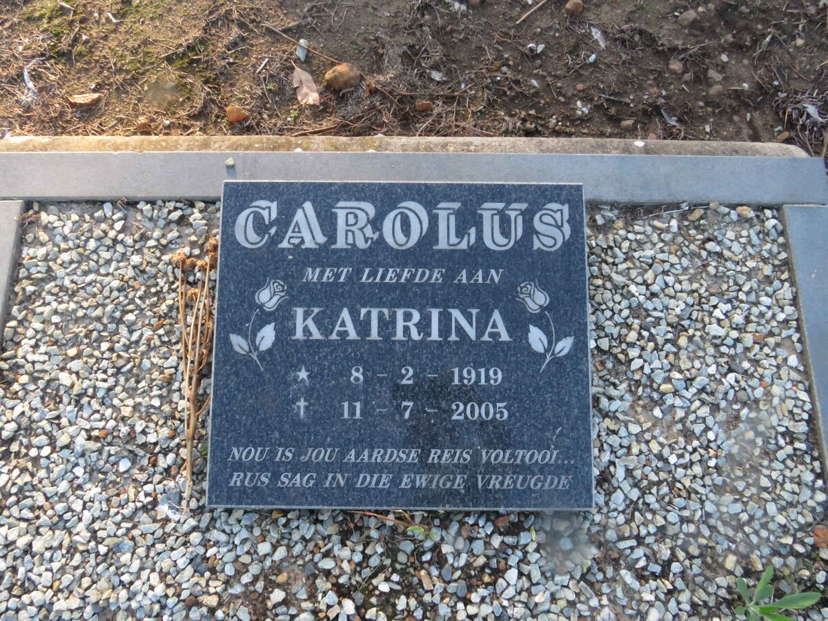 CAROLUS Katrina 1919-2005