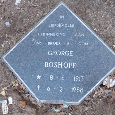 BOSHOFF George 1917-1988
