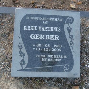 GERBER Dirkie Marthinus 1933-2005