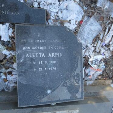 ARPIN Thomas Johannes 1898-1983 &amp; Aletta 1901-1976 _2