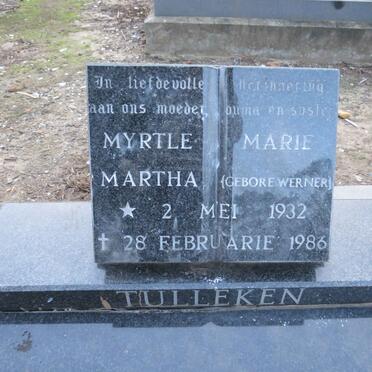TULLEKEN Myrtle Marie Martha nee WERNER 1932-1986