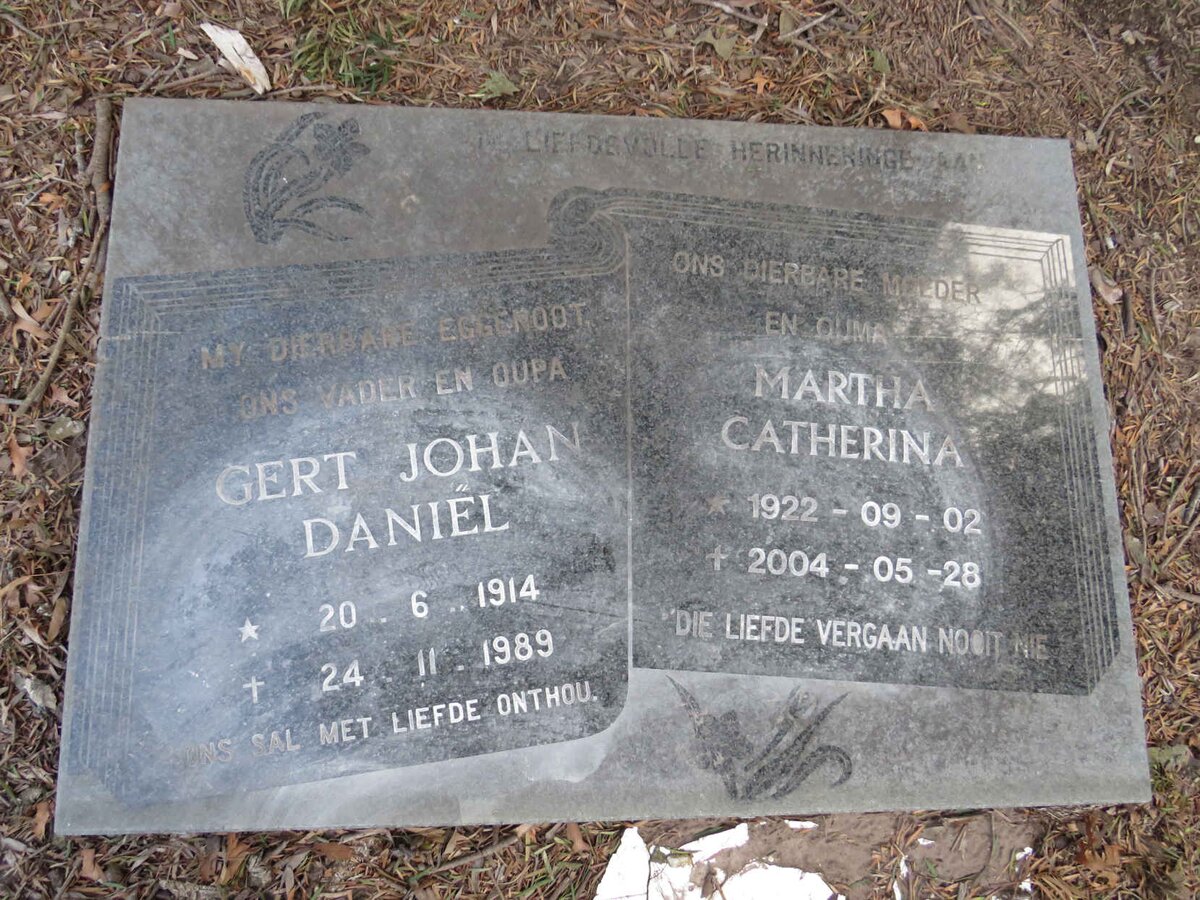 BOSHOFF Gert Johan Daniel 1914-1989 & Martha Catherina 1922-2004 _2