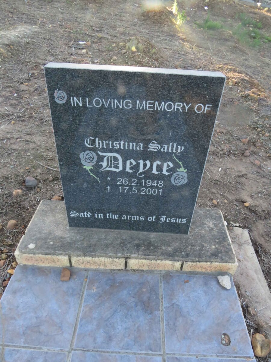 DEYCE Christina Sally 1948-2001