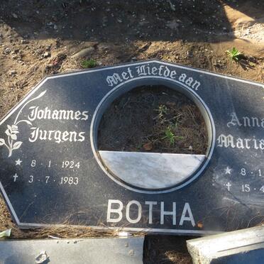 BOTHA Johannes Jurgens 1924-1983 &amp; Anna Maria E. 1927-1995