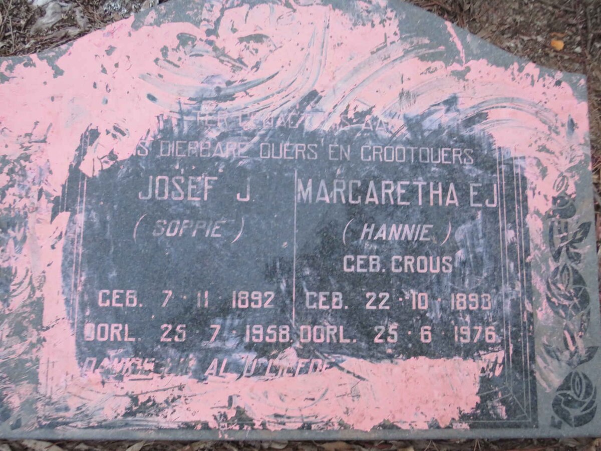 NOTHNAGEL Josef J. 1892-1958 & Margaretha E.J. CROUS 1893-1976 _1