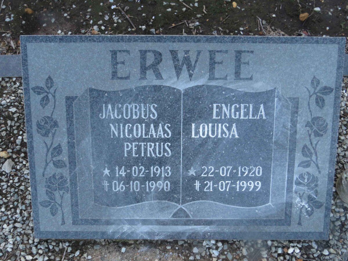 ERWEE Jacobus Nicolaas Petrus 1913-1990 &amp; Engela Louisa 1920-1999