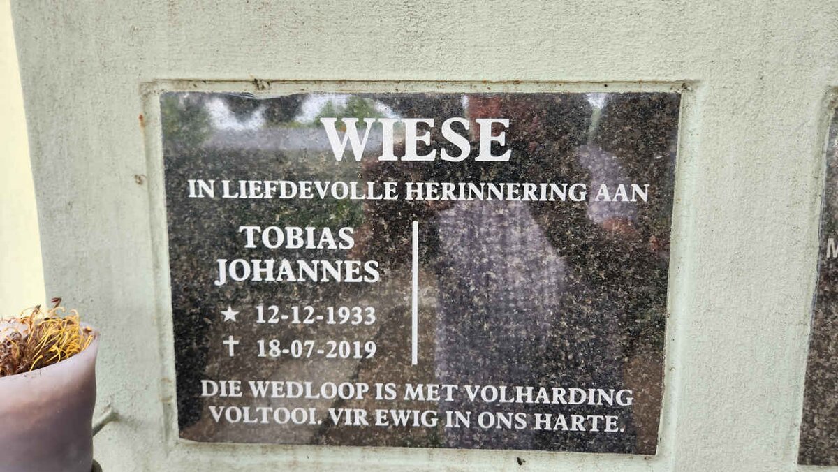 WIESE Tobias Johannes 1933-2019