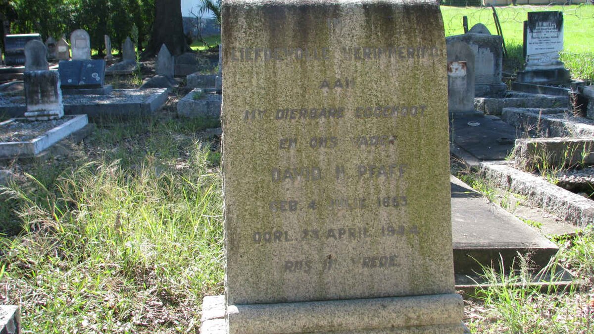 PFAFF David H. 1863-1944