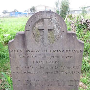 KRETZEN Christina Wilhelmina nee KOLVER 1825-1878 