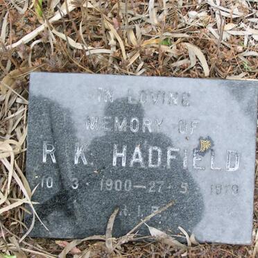 HADFIELD R.K. 1900-1979