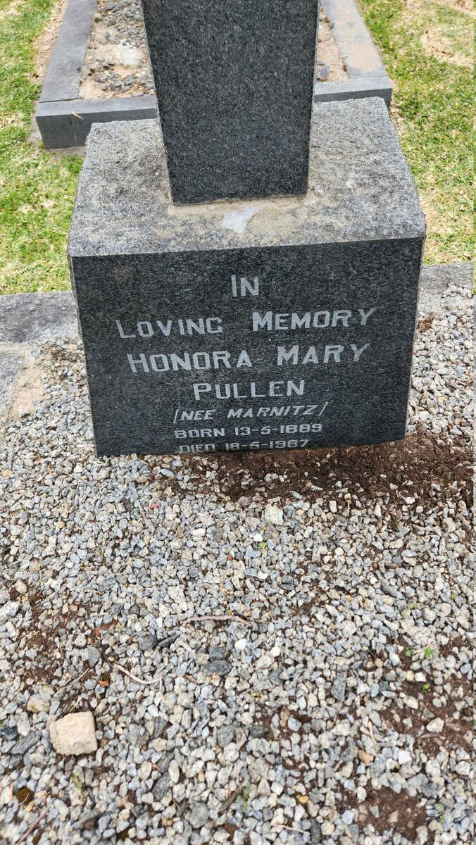 PULLEN Honora Mary nee MARNITZ 1889-1967
