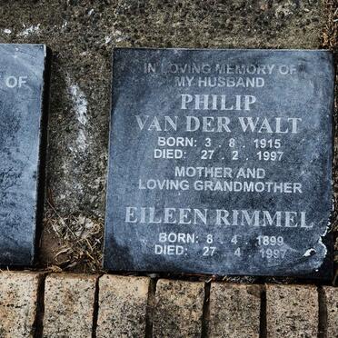 RIMMEL Eileen 1899-1997 :: VAN DER WALT Philip 1915-1997