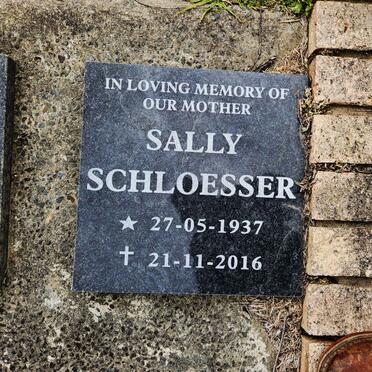 SCHLOESSER Sally 1937-2016