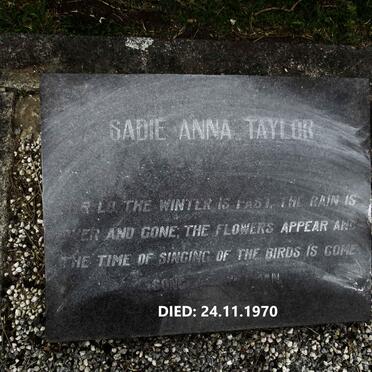 TAYLOR Sadie Anna -1970
