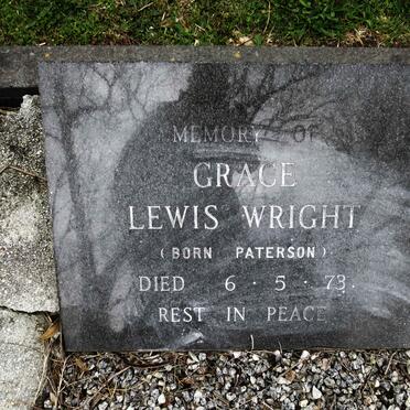 WRIGHT Grace Lewis nee PATERSON -1973
