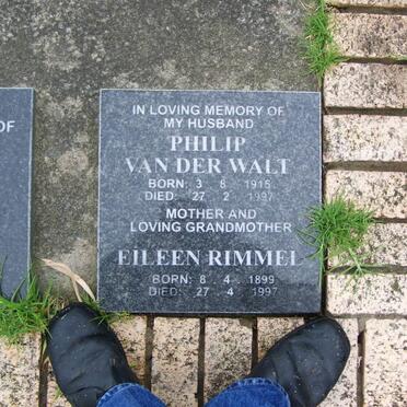 WALT Philip, van der 1915-1997 :: RIMMEL Eileen 1898-1997