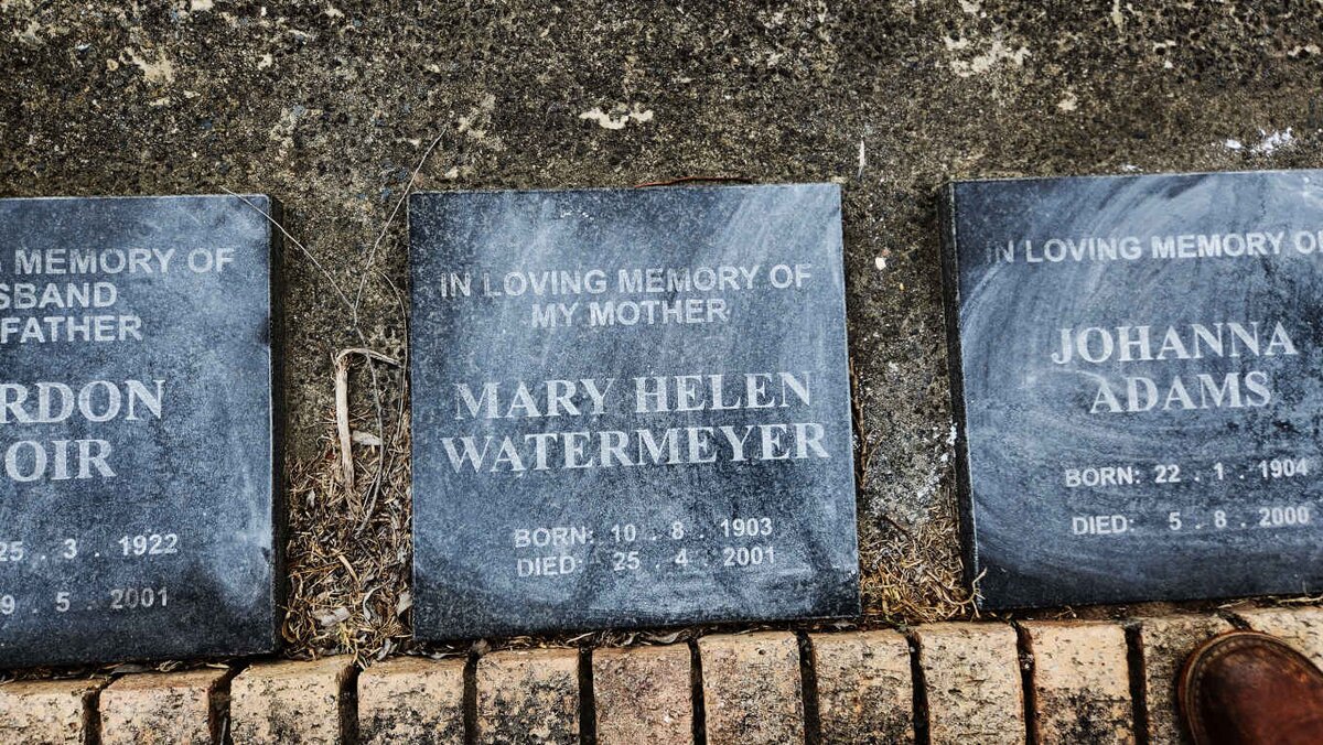 WATERMEYER Mary Helen 1903-2001