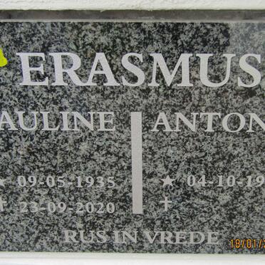 ERASMUS Antonie 1935- &amp; Pauline 1935-2020