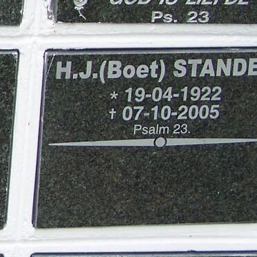 STANDER H.J. 1922-2005