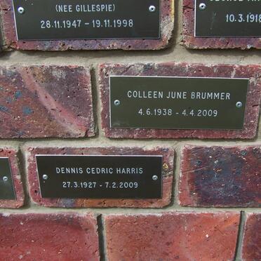 HARRIS Dennis Cedric 1927-2009 :: BRUMMER Colleen June 1938-2009