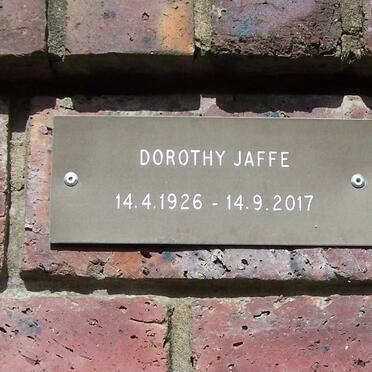 JAFFE Dorothy 1926-2017